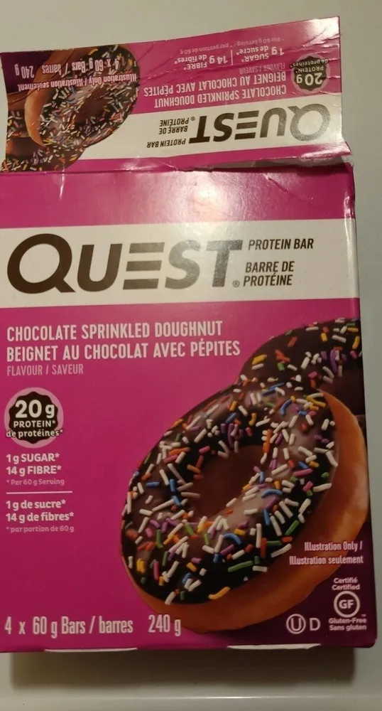 Quest chocolate sprinkled donut