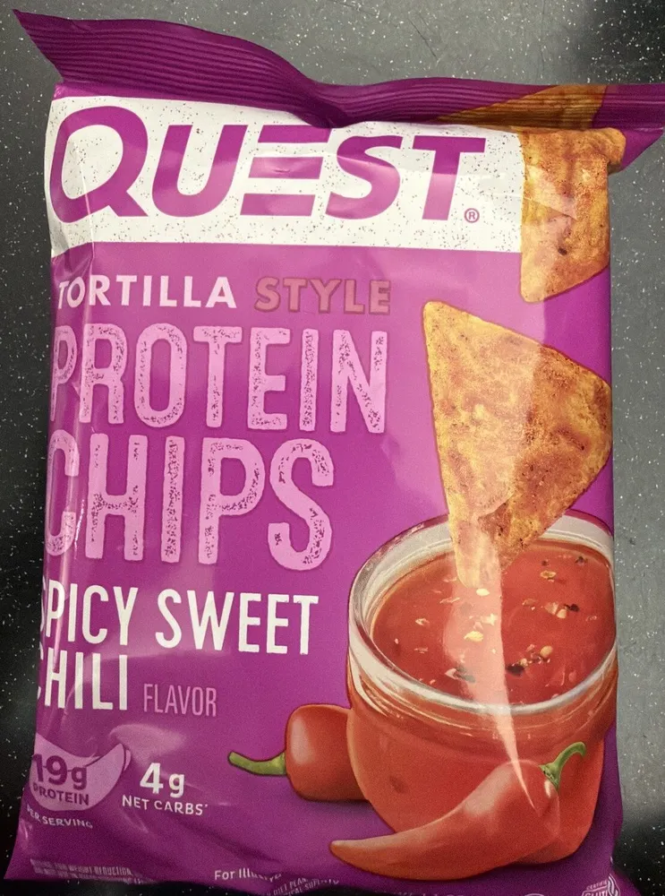 Tortilla Style Protein Chips Spicy Sweet Chili