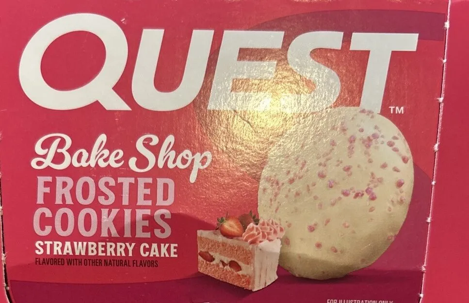 Quest frosted cookies strawberry cake