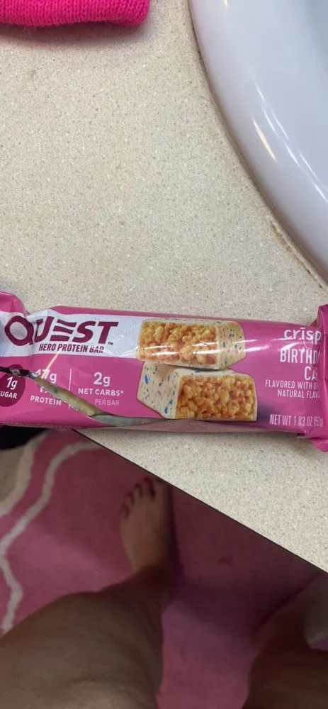 CRISPY PROTEIN BAR BIRTHDAY CAKE