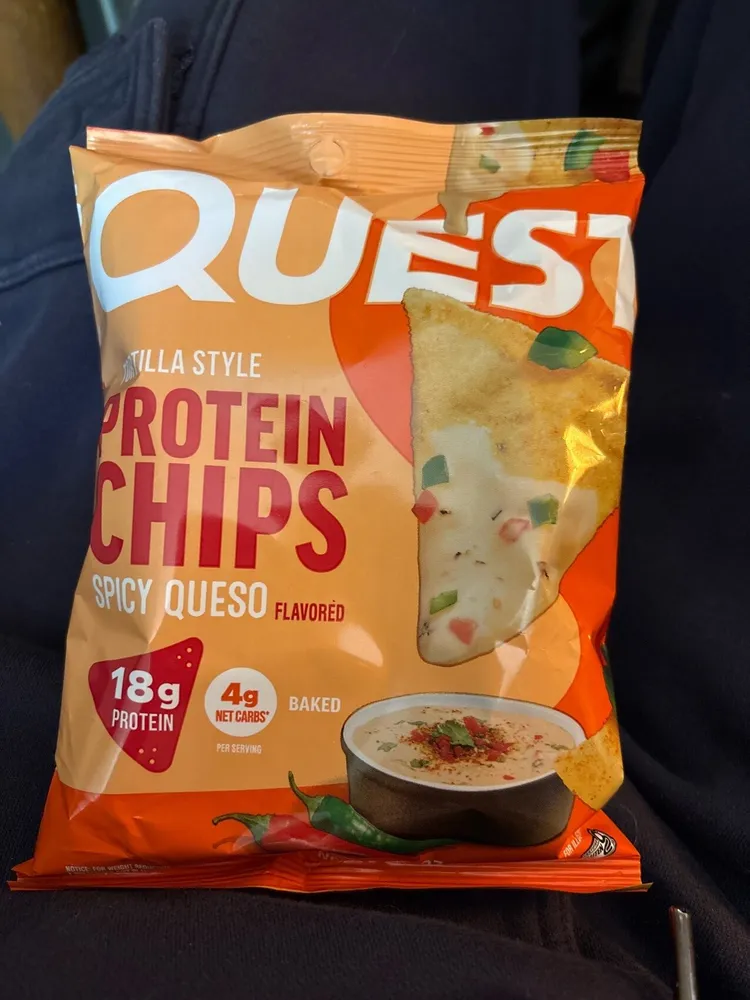 Tortilla Style Protein Chips Spicy Queso Flavored