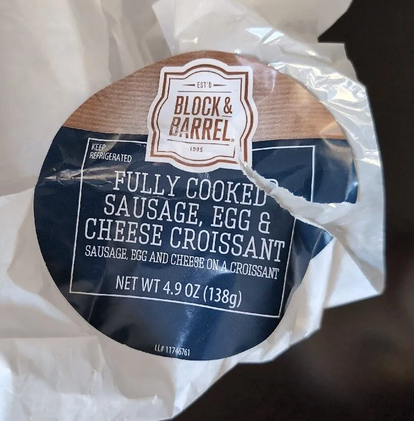 Fully Cooked Sausage Egg & Cheese Croissant