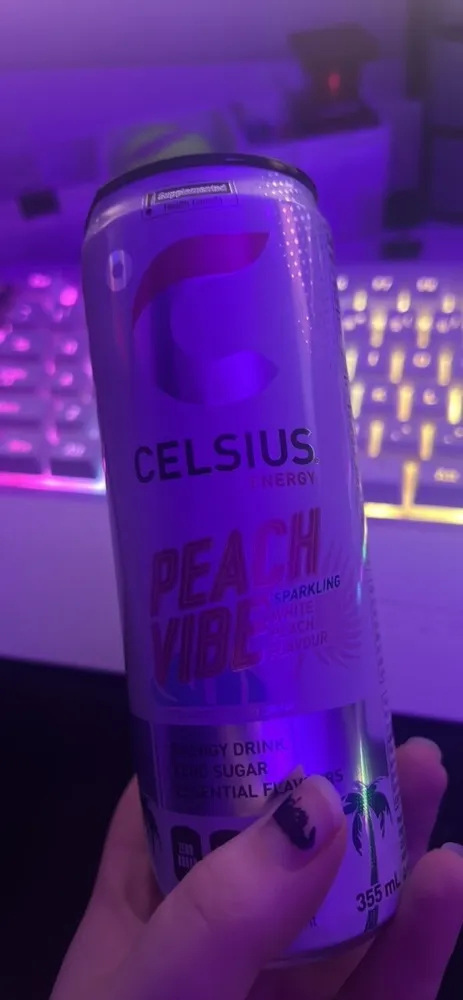 PEACH VIBE SPARKLING WHITE PEACH FLAVOUR ENERGY DRINK