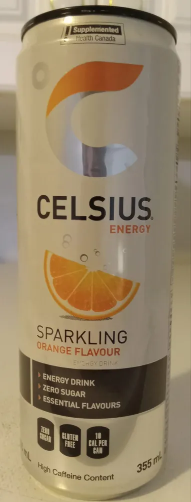 Sparkling Orange Flavour Caffeinated Energy Drink