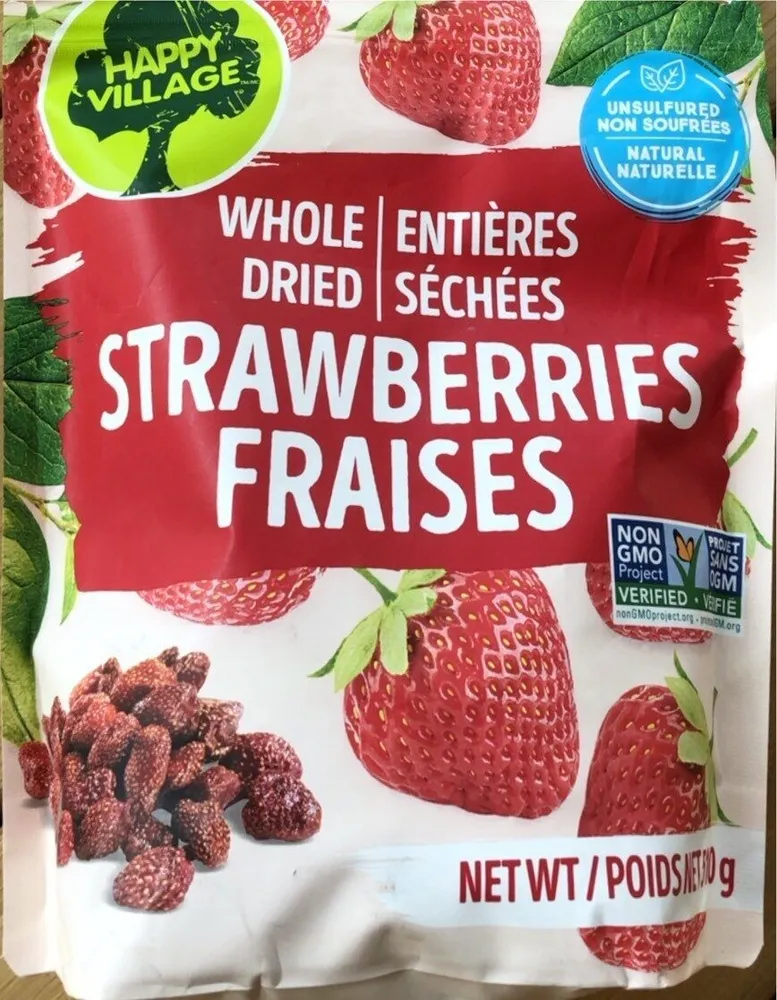 Whole dried strawberries