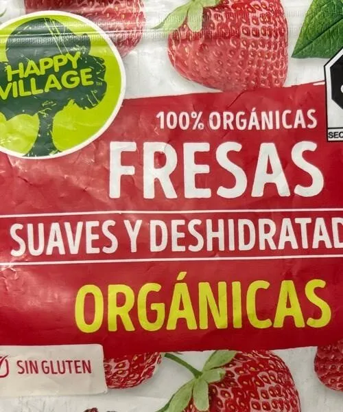 Fresas suaves y deshidratadas organicas