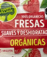 Fresas suaves y deshidratadas organicas