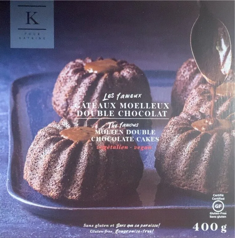 Molten double chocolate cake