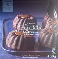 Molten double chocolate cake