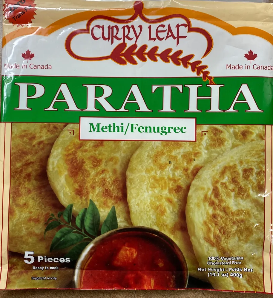 Methi Paratha, Keep Frozen, Ready to Cook.