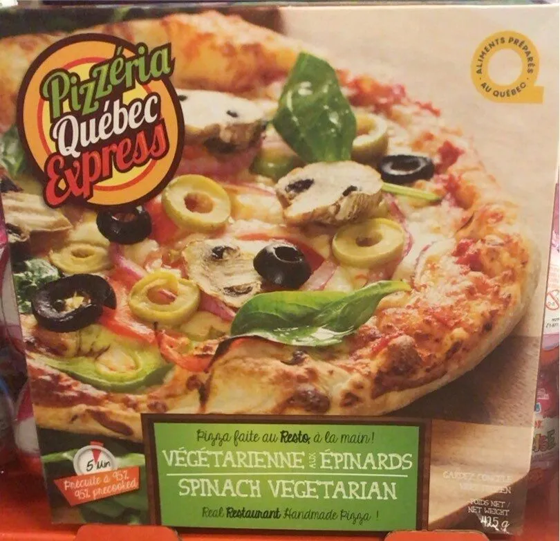 Pizza végétarienne aux épinards