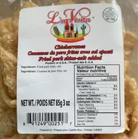 Couennes de porc frite avec sel