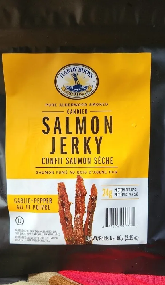 Salmon  jerky garlic+pepper