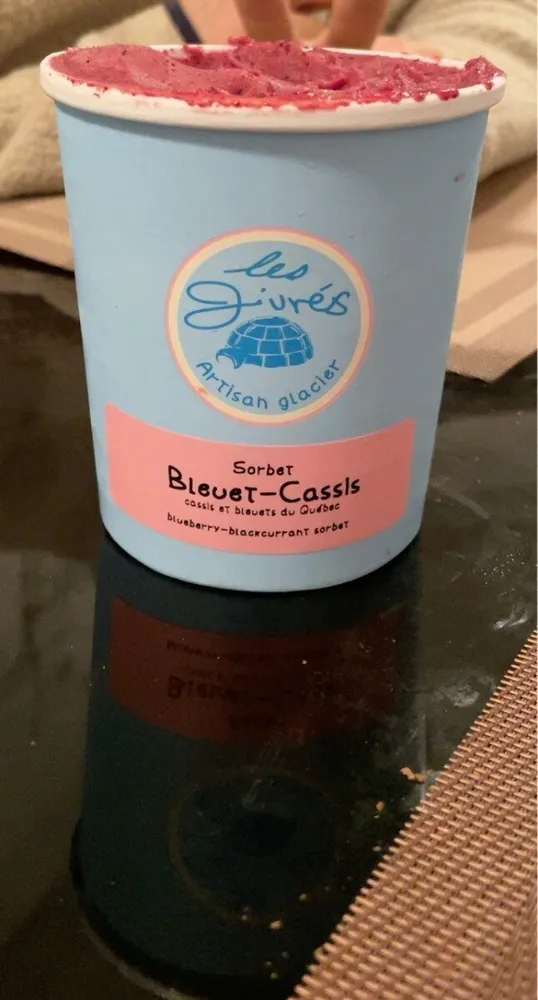 Sorbet bleuet-cassis