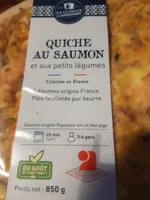 Quiche précuite aux saumon et aux légumes
