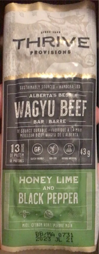 Honey Lime & Black Pepper Wagya Beef Bar
