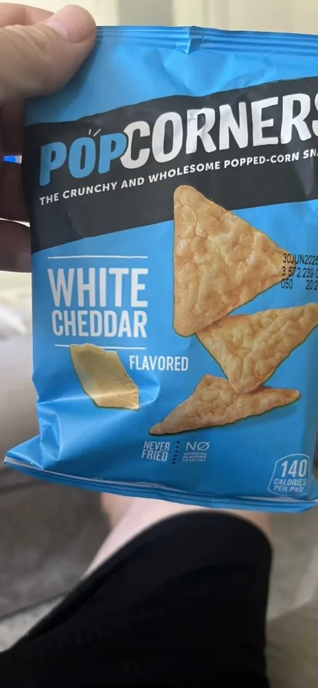 White Cheddar Flavored Popcorn Snacks