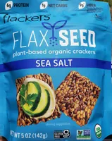Flackers Organic Flax Seed Crackers - Sea Salt