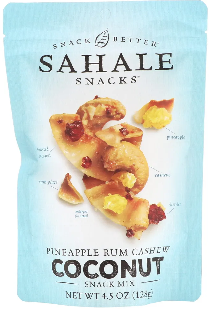 Pineapple rum cashew coconut snack mix