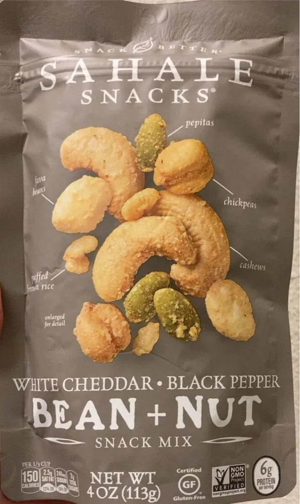 White Cheddar Black Pepper Bean + Nut Snack Mix