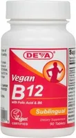 Vegan Vitamin B12 Sublingual Deva Vegan Tablets, 90 CT