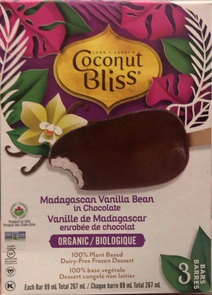 Coconut bliss vanille de madagascar