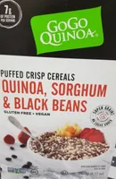 Puffed crisp cereals Quinoa, sorghum and black beans