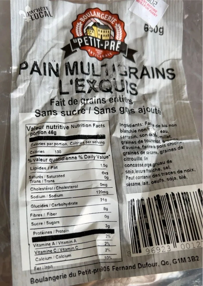 Pain multi grains l’exquis