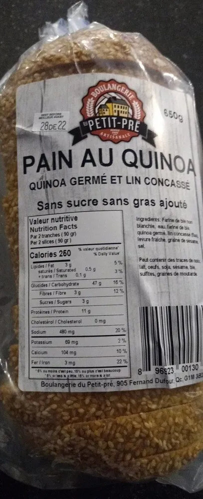 Pain au quinoa
