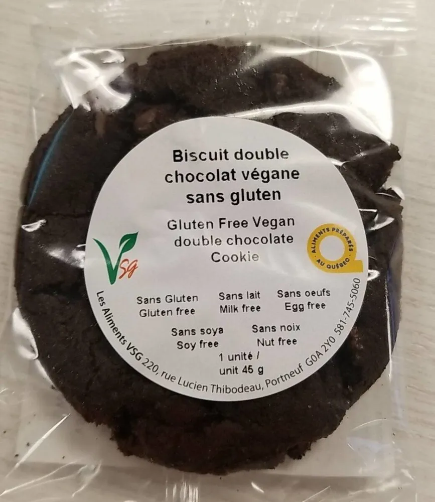 Biscuit double chocolat vegane sans gluten