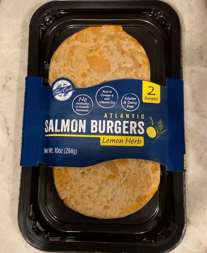 Wild Alaskan Salmon Burgers Lemon Herb