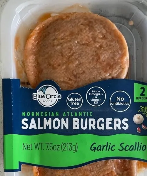 Salmon Burgers Garlic Scallion