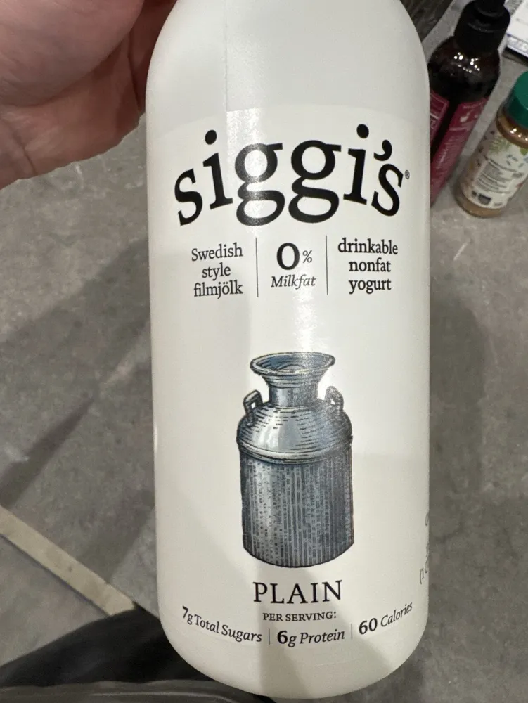 Siggi's plain drinkable yogurt