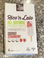 All Natural Frozen Bars Coconut Strawberry