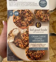 Cream Cheese Stuffed Mini Bagels Everything