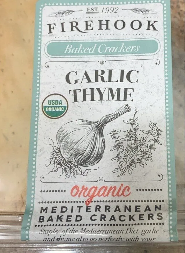 Garlic Thyme Organic Artisan Baked Crackers