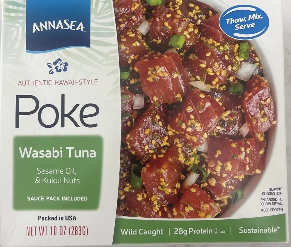 Poke Wasabi Tuna with Sesame Oil & Kukui Nuts