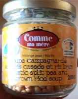 Soupe campagnarde aux pois cassés et riz brun