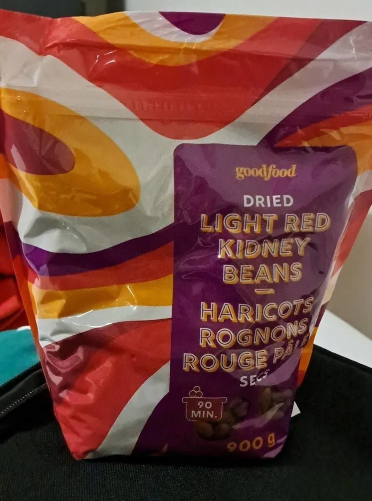 Haricots rognons rouge pâle secs