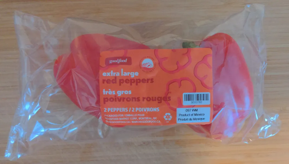 Très gros poivrons rouges