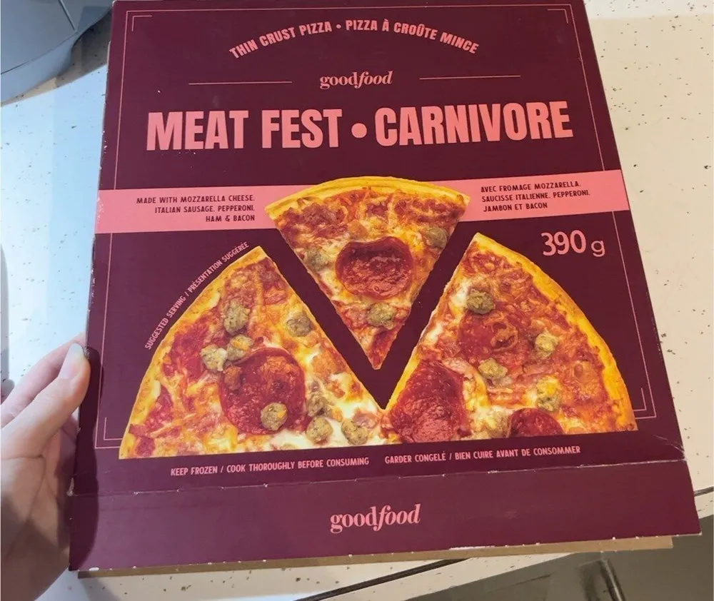 Pizza croute mince carnivore