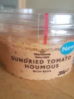 Sundried tomato houmous with basil