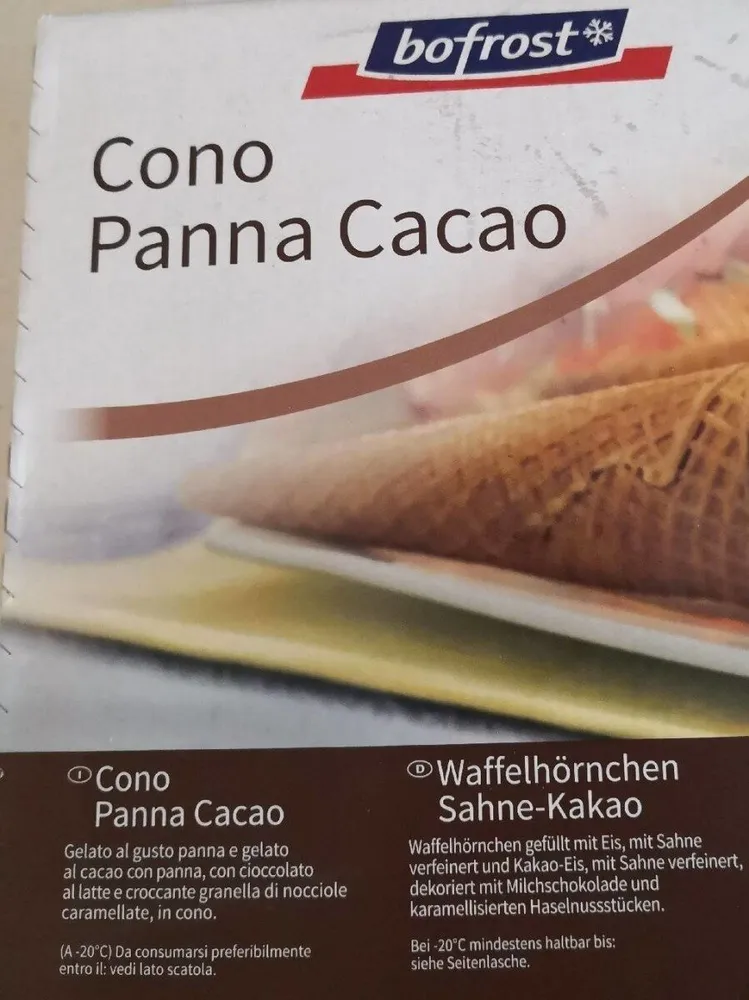 Cono panna cacao