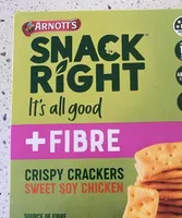 Snack Right + Fibre Crispy Crackers Sweet Soy Chicken