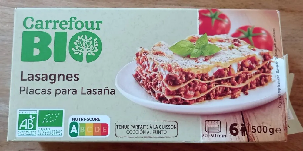 Pâtes à Lasagnes Carrefour Bio