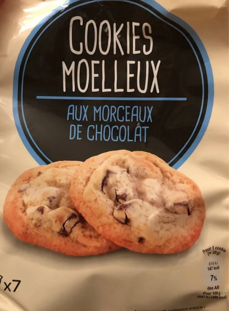 Cookies moelleux au morceau de chocolat