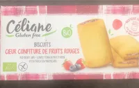 Biscuits cœur confiture de fruits rouges