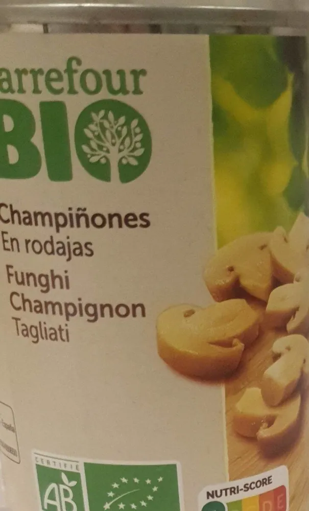 Champiñones en rodajas