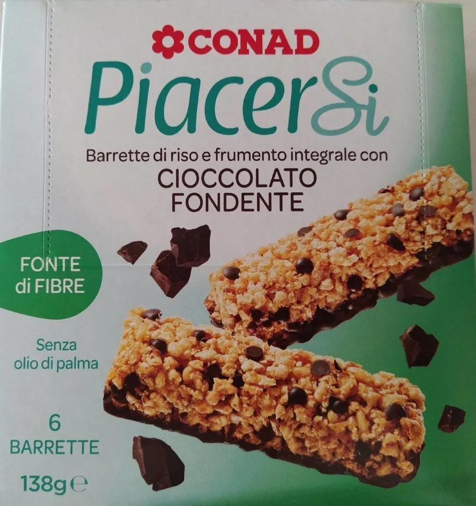 Piacere si barrette di riso e frumento integrale