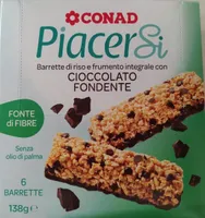 Piacere si barrette di riso e frumento integrale